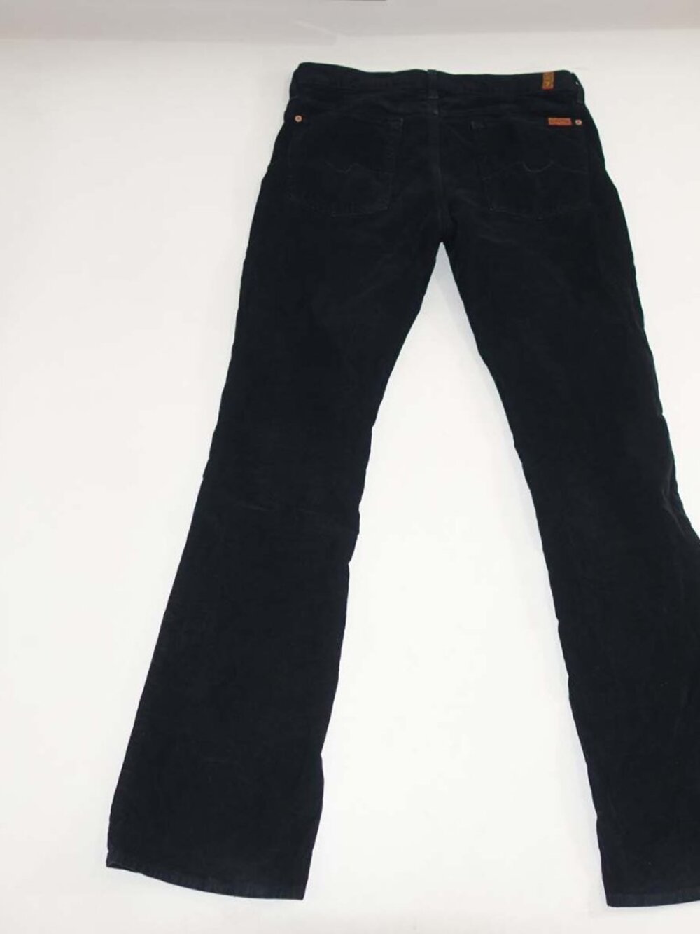 7 For All Mankind Women's Boot Cut Corduroy Jeans Size 31 Black 34" Inseam - Picture 5 of 9